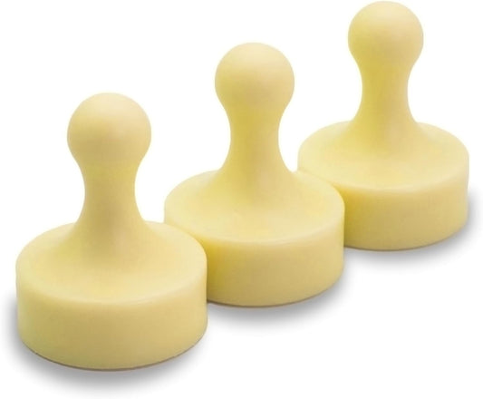 GLASSBOARD STUDIO Powerful Neodymium Magnets, Pawn-Shaped - Strong Fridge/Refrigerator and Whiteboard Magnet, Ideal for Office, Kitchen, Crafts - Rare Earth, Heavy Duty (3, Lemonade Yellow)