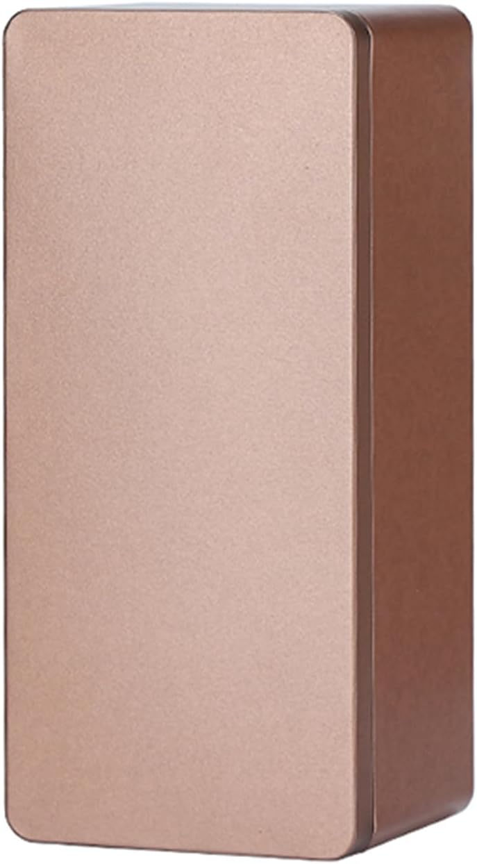 Metal Cash Box Money Holder Money Box for Cash Single Row Currency Tray Money Storage Box with Lid Cash Organizer Money Saving Organizer Money Gift Box Organizer Gold, 7.28 x 3.35 x 2.76 Inch