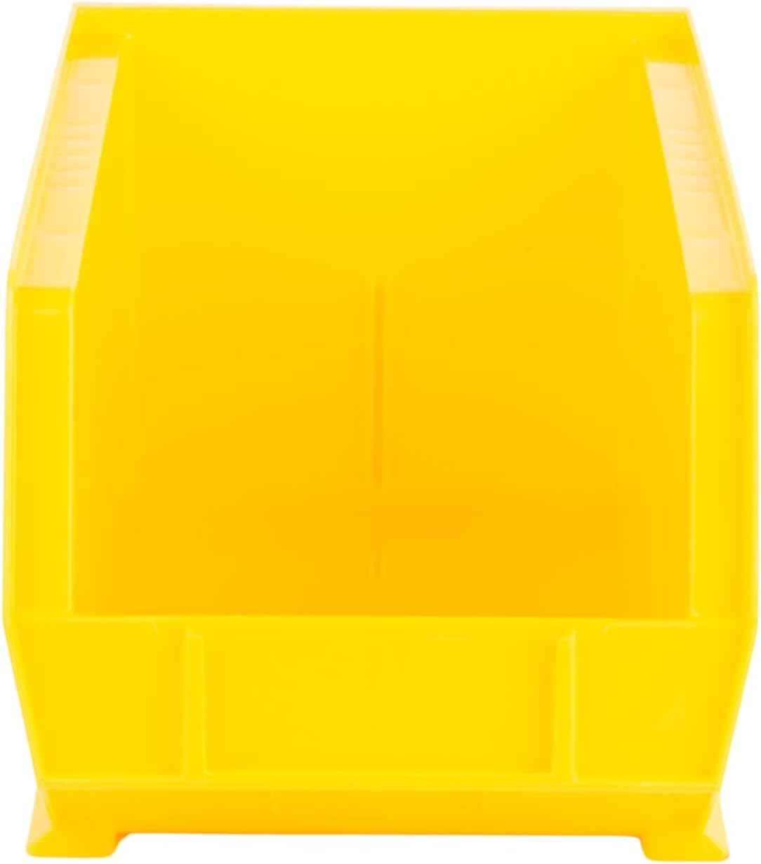 Hudson Exchange 15" x 8" x 7" (6 Pack) Plastic Stackable Storage Bin and Hanging Container, Yellow