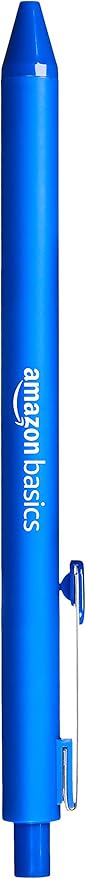 Amazon Basics Retractable Ballpoint Pens, Smooth Writing, Blue, 12-Pack