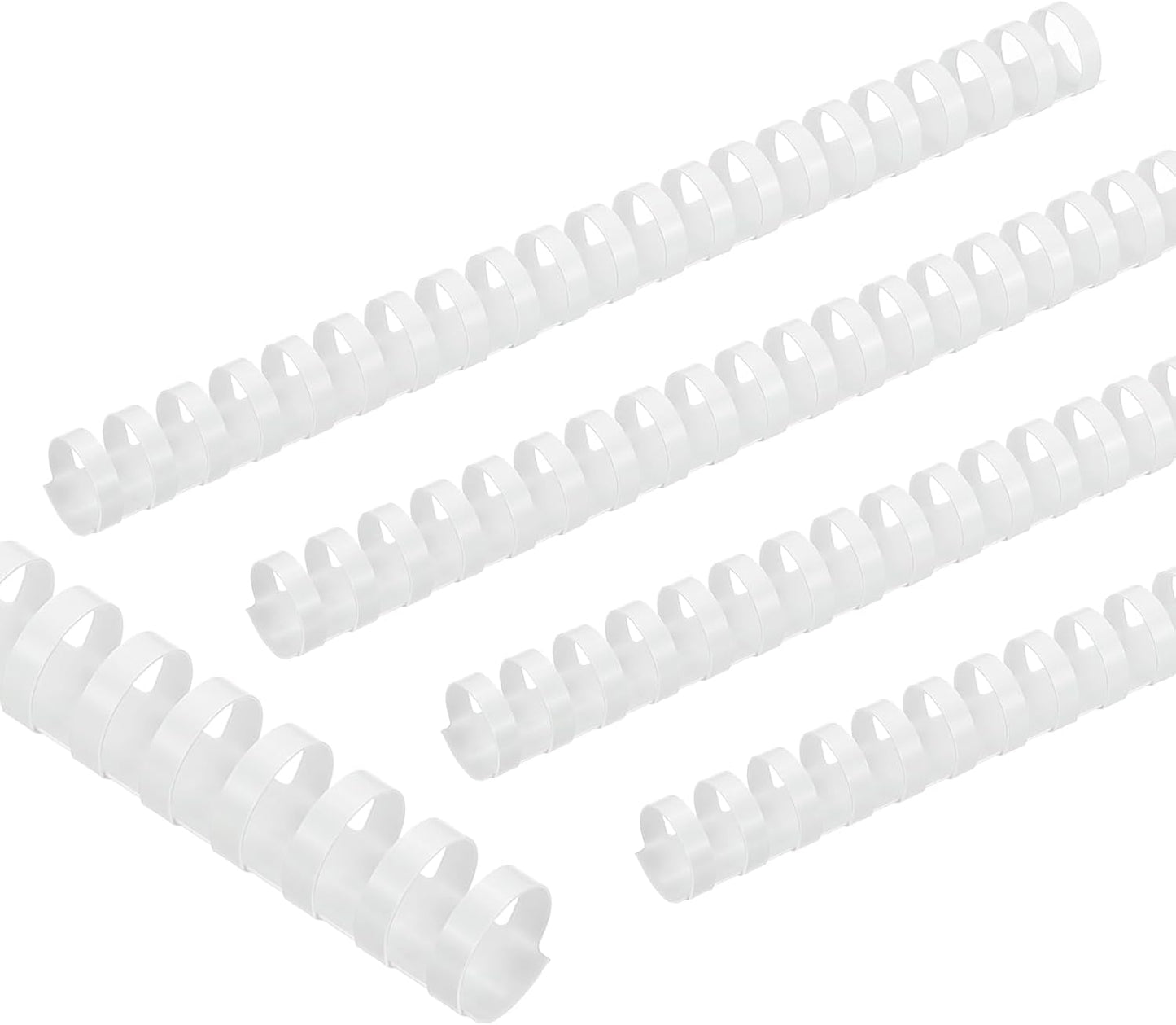 PATIKIL 22mm (7/8") Plastic Binding Combs, 10 Pcs 21 Rings Comb Binding Spines 190 Sheet Capacity Letter Size for Binding Paper Sheets Notebook Calendar Picture Album, White