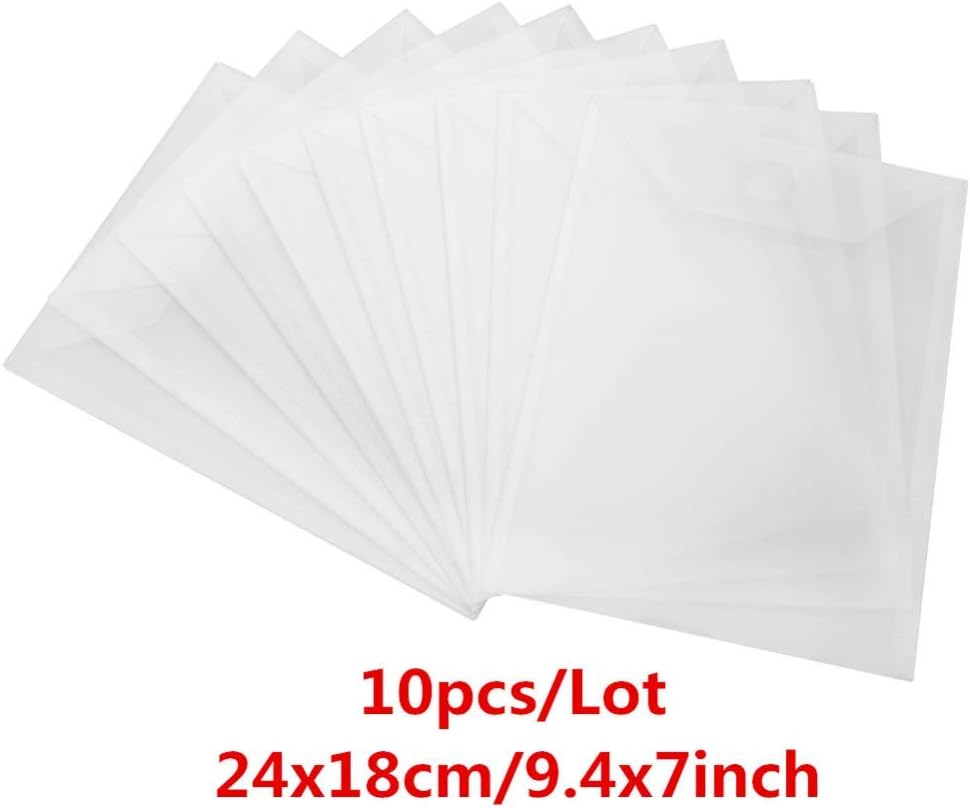 Briartw 20pcs/Set Dies Storage Bags and Magnetic Sheets,10 Pack Clear Plastic Storage Bags & 10 Pack Soft Rubber Magnetic Sheets for Die Cuts Stamps Handamde Crafts Storage Crafter Envelope Organzie