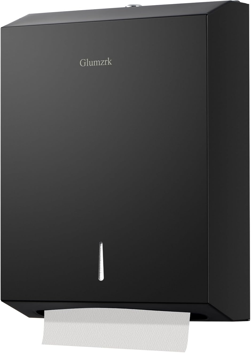 Paper Towels Dispenser Wall Mounted with Key Lock, Multifold C Fold Trifold Hand Towel Dispenser, Stainless Steel Tissue Holder Large Capacity Elegant for Bathroom Commercial, Black