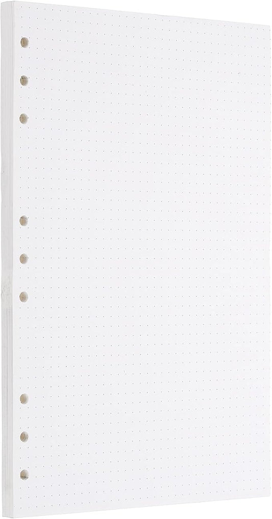 PATIKIL B5 Dot Grid Paper 9-Ring Binder Loose Leaf Planner Filler Paper Planner Inserts, 80 Sheets/160 Pages, Lined