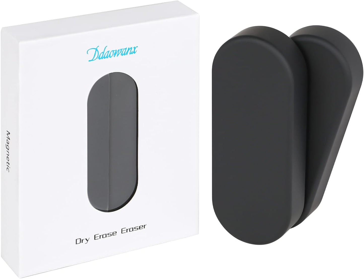 Ddaowanx Dry Erase Erasers, Magnetic Whiteboard Eraser Classroom Must Haves for Students Teachers, School Supplies (2 Pack, Black)