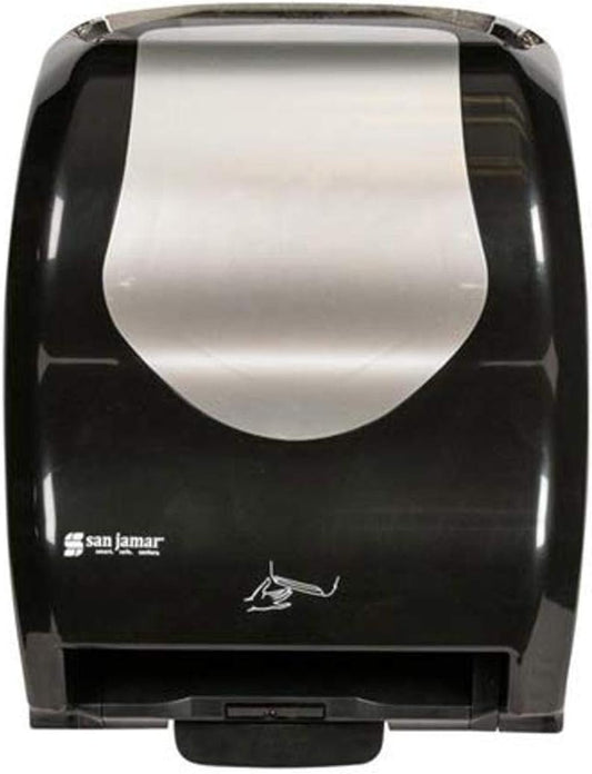San Jamar Summit Paper Towel Dispenser Hybrid Dispenser for Bathroom, Kitchens, and Restaurants, Plastic, 10.25 x 16.75 x 13.25 Inches, Black