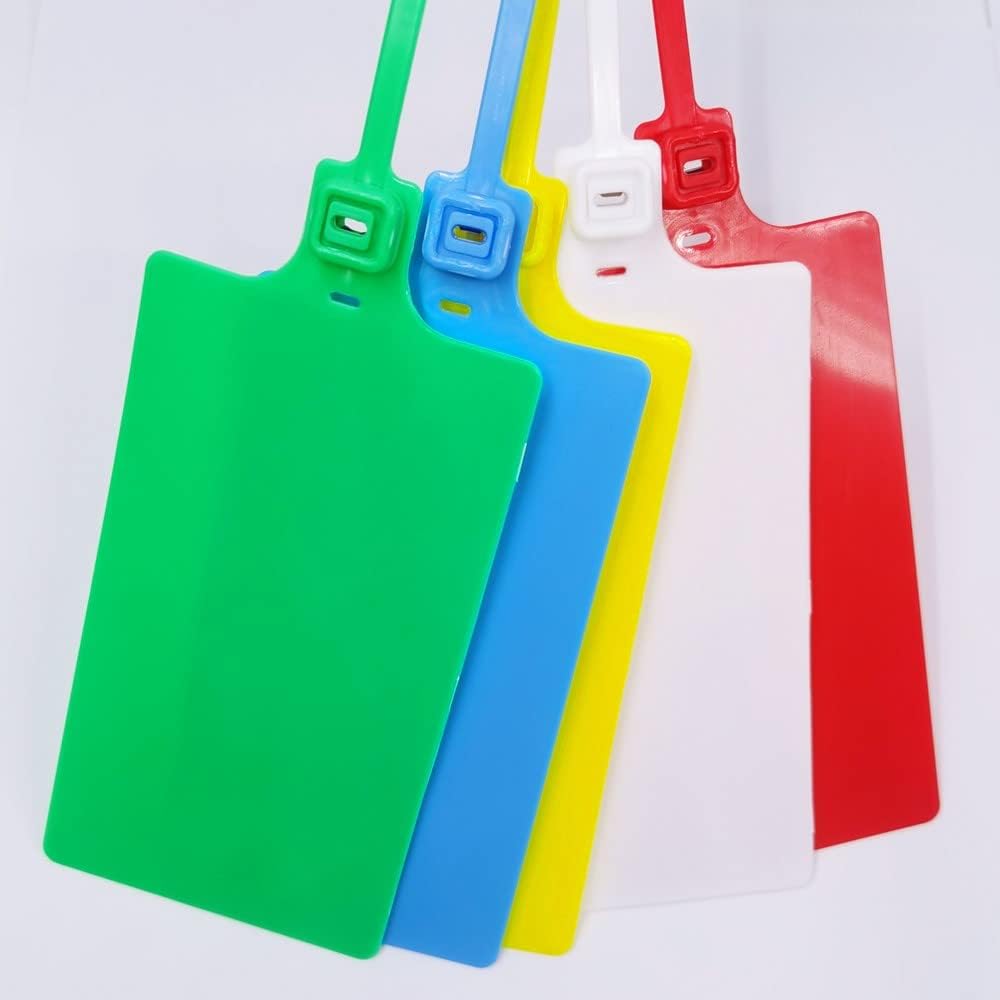 Plastic Seals Shipping Tags Logistics Use Big Sign Tie Large Label Tie, 255mm Total Length, Package of 100pcs (5 Colors Mixed)