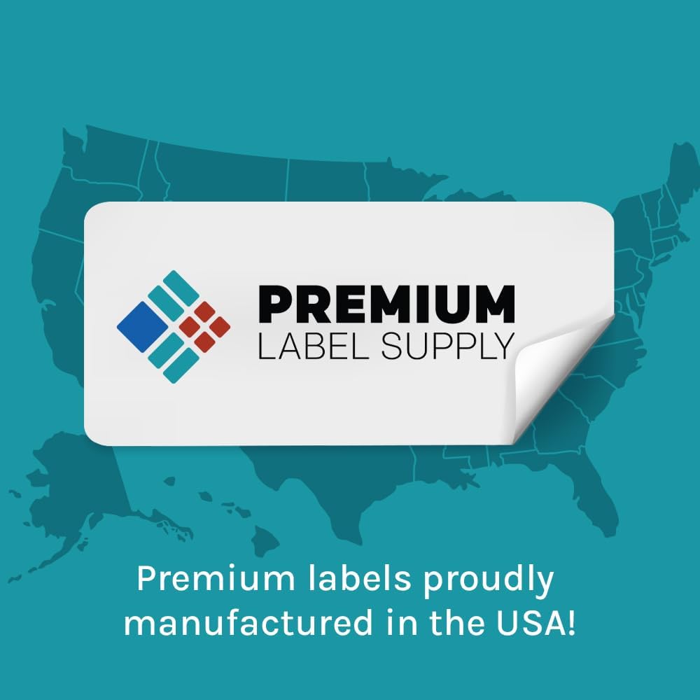 Premium Label Supply Bright Neon Color Fluorescent Sticker Labels - 1" Round Labels - (Fluorescent Red, 6,300 Labels)