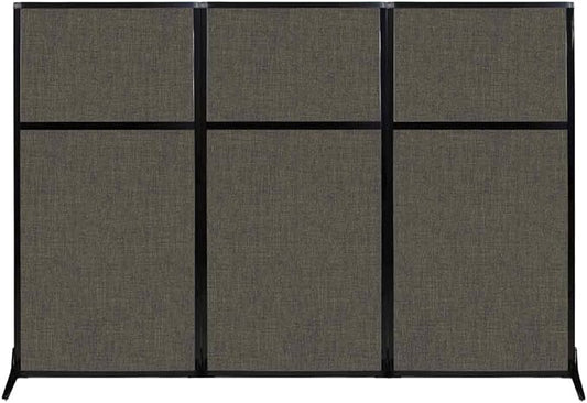 Versare Workstation Partition | Portable Wall Divider | Modern Office Cubicle | Free Standing Privacy Screen | Flexible Work Space | 99" x 70" Mocha Fabric Panels