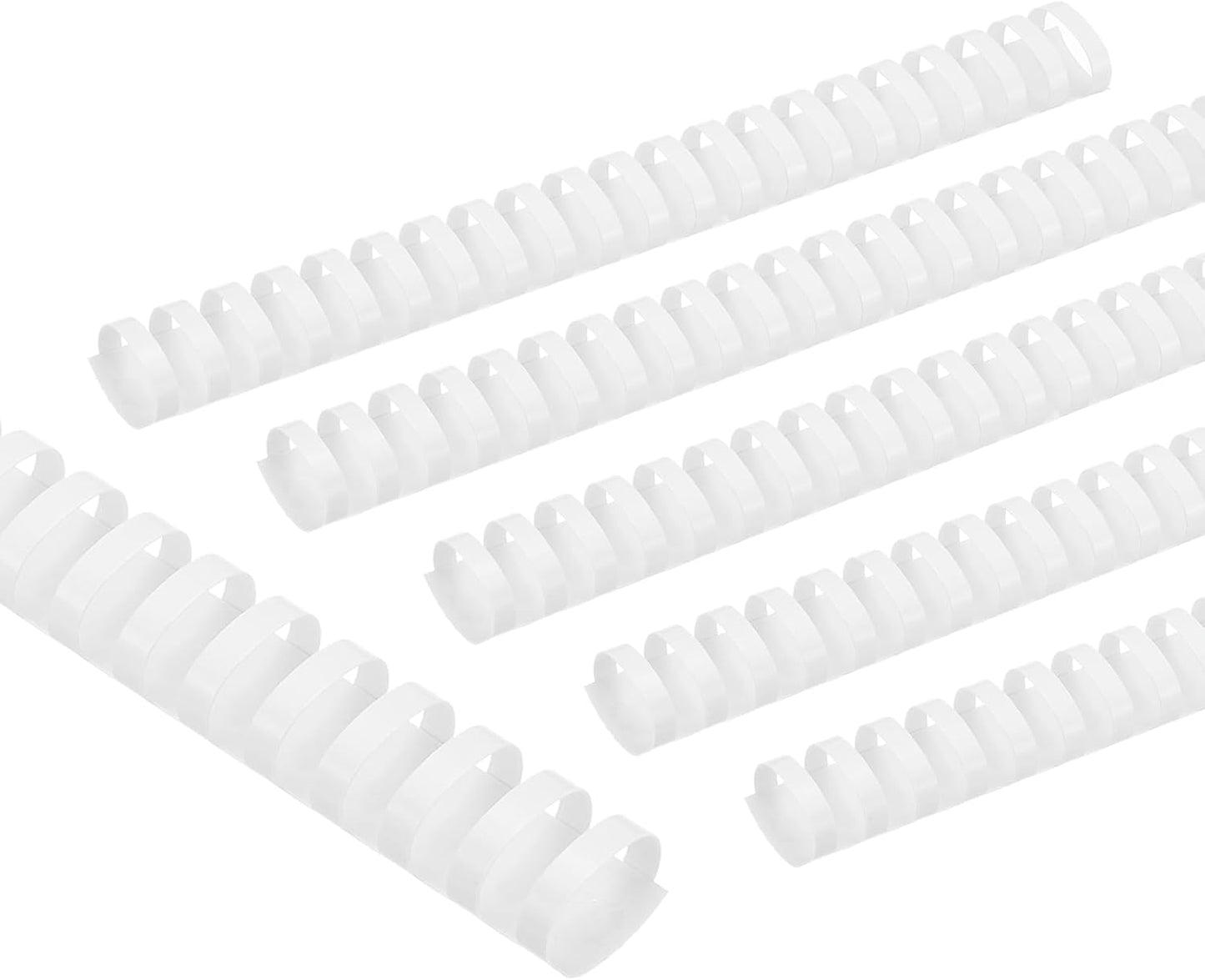 PATIKIL 28mm (1-1/8") Plastic Binding Combs, 50 Pcs 21 Rings Comb Binding Spines 240 Sheet Capacity Letter Size for Binding Paper Sheets Notebook Calendar Picture Album, White