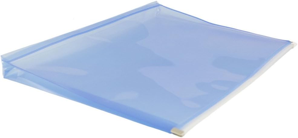 JAM PAPER Plastic Envelopes with Zip Closure - Letter Booklet - 9 3/4 x 13 - Blue - 12/Pack