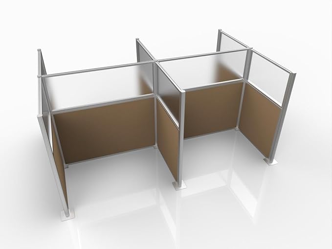 Versare Hush Panel Cubicle Kit | Workstation Partition Walls | Sound Dampening Cubicle Walls | Partitions for Desks