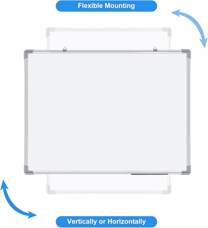 Tinlade 6 Pack Magnetic Dry Erase Whiteboard Message Presentation White Board White Board Dry Erase Aluminum Frame Hanging Whiteboard for School Home Office (18 x 24 Inches)