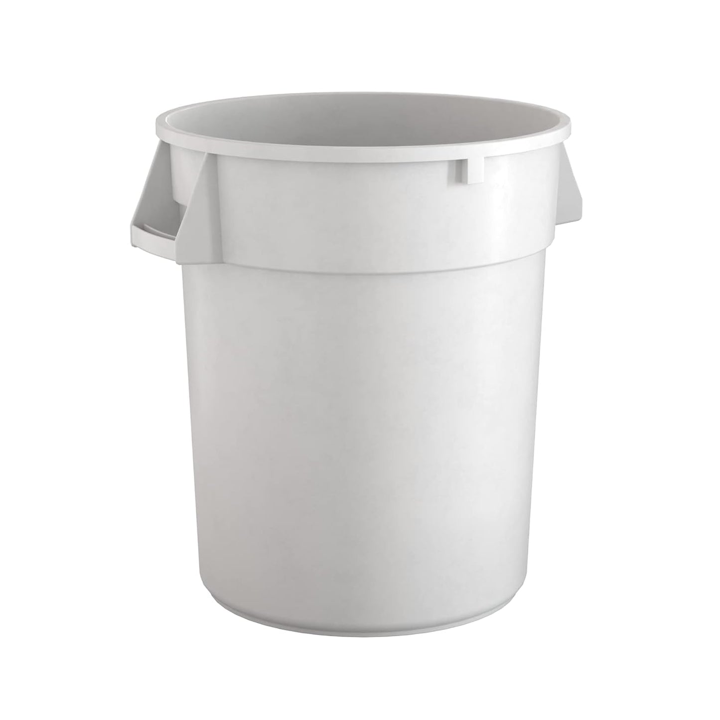 32 Gallon White Round Commercial Trash Can