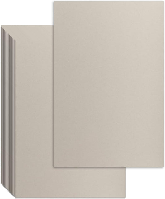 25 Pcs Book Board, Binder Board, Cover Board, Heavy Duty Chipboard for Book Binding, DIY Cardboard (Gray, 11 x 17 Inch 100PT)