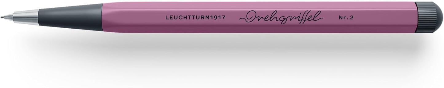 LEUCHTTURM1917 Dusty Rose 372221 Pencil with Twist Mechanism Aluminium Steel Design Award-winning No. 2