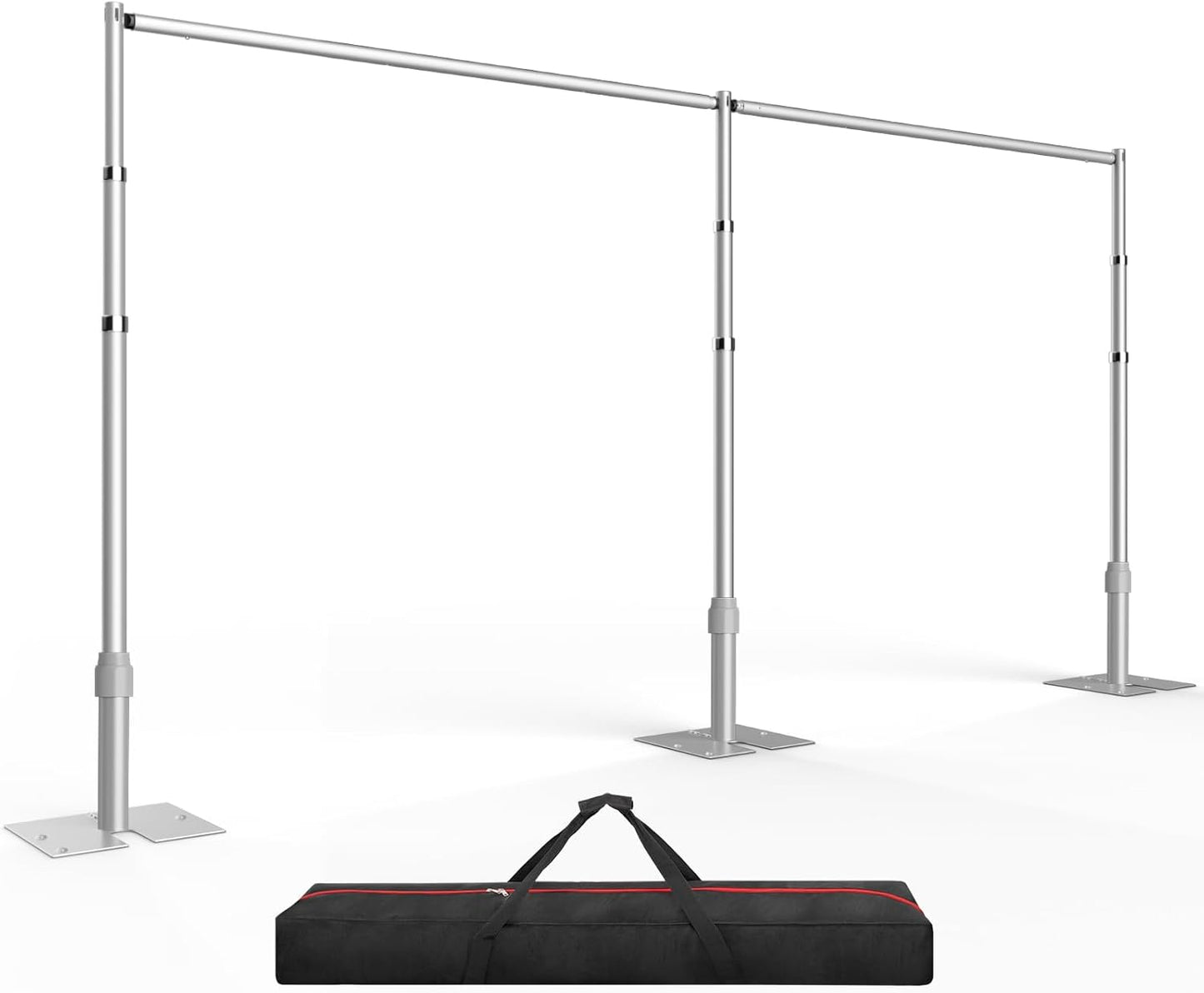 EMART Backdrop Stand Heavy Duty 12ftx20ft, Adjustable Pipe and Drape Photo Background Support Kit, Metal Frame with Flat Base for Wedding Birthday Party Banquet Decorations