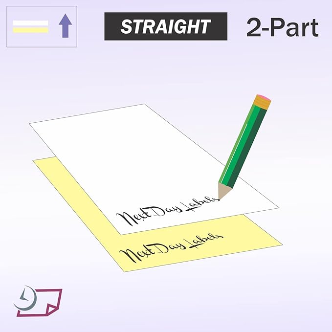 NextDayLabels - Superior Carbon-less NCR, Pre Collated Paper, 500 Sheets Per Pack (8-1/2" x 11" 2 Part Straight, #5914)