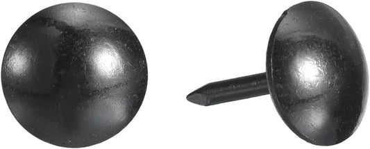 uxcell Upholstery Tacks Nail Pins Furniture, 150Pcs 9x13mm Thumb Tack Pins Assortment Kit Carbon Steel for Home Sofa DIY Decorative Nail Heads Nails, Black