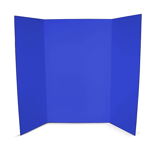 Flipside Products 36” x 48” Foam Project Boards for Presentations, Science Fair, School Projects, Event Displays and Trifold Picture Board - Blue - 10 Pack