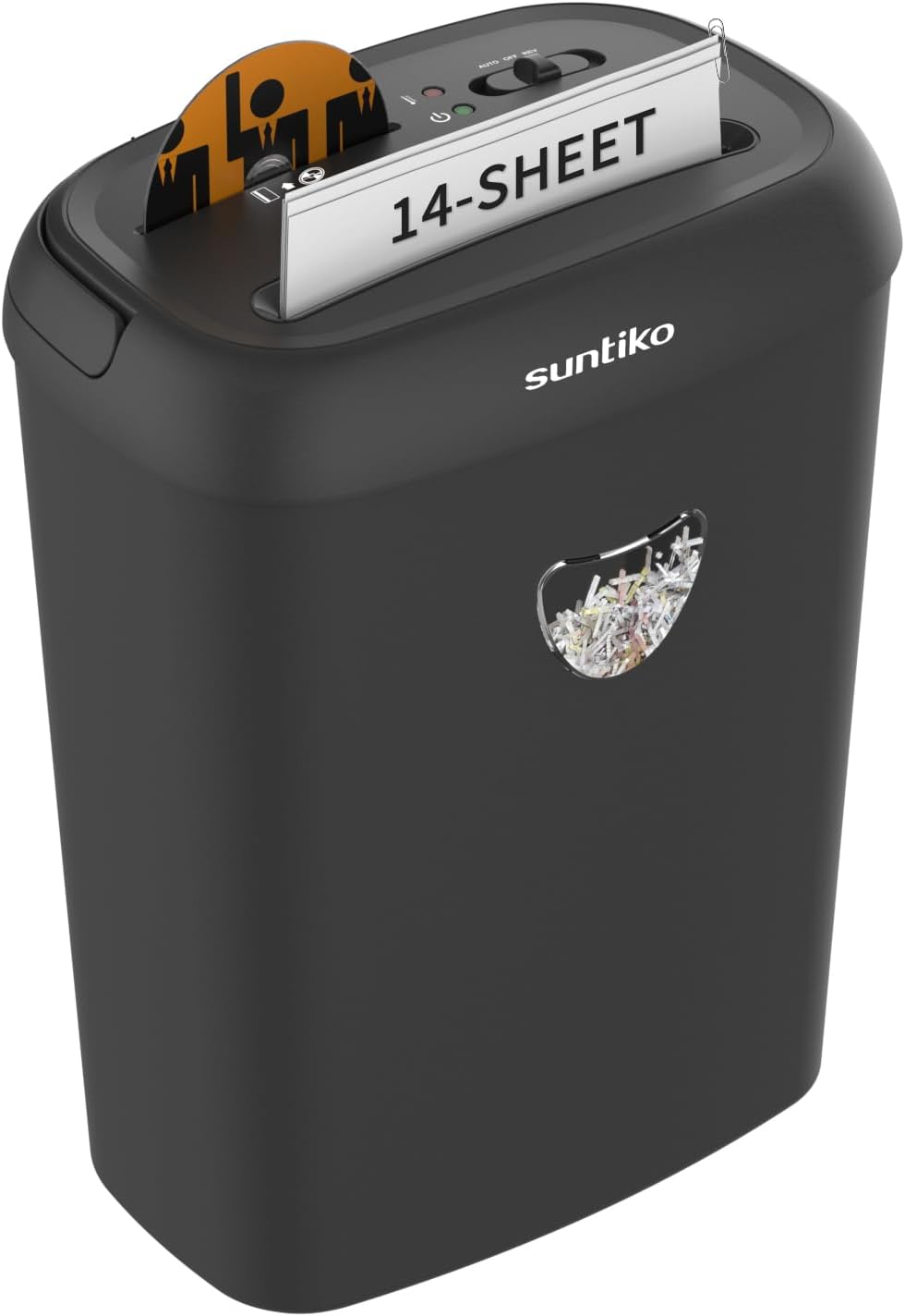 Paper Shredder, 14 Sheet Cross Cut, 6.6 Gallon Basket, P-4 Security Level, 3 Mode Design - Jam Proof Heavy Duty Shredder for Home and Office