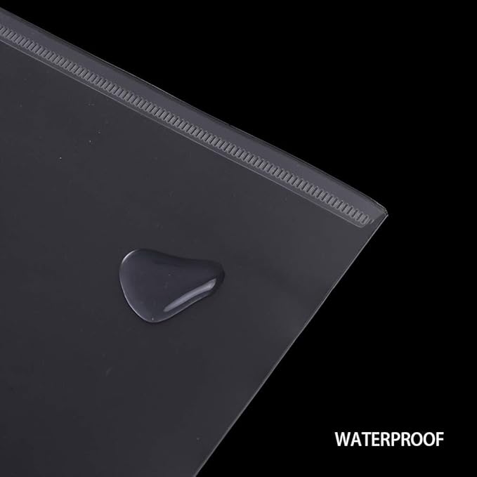 Plastic Envelopes with Button Snap Closure, 20pcs Clear Poly Folders for Documents, Letter Size, A4 Size, for School and Office Supplies