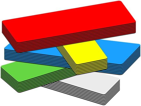 Dry Erase Magnetic Labels 3.1x1.2 Inch, Reusable Magnetic Labels for Whiteboards Locker School Classroom Office Home,Pack of 40