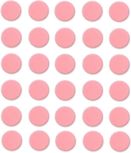 Qualsen Refrigerator Magnets - 30pcs Strong Mini Magnets for Fridge, Whiteboard, Locker, Kitchen, Office (Pink)