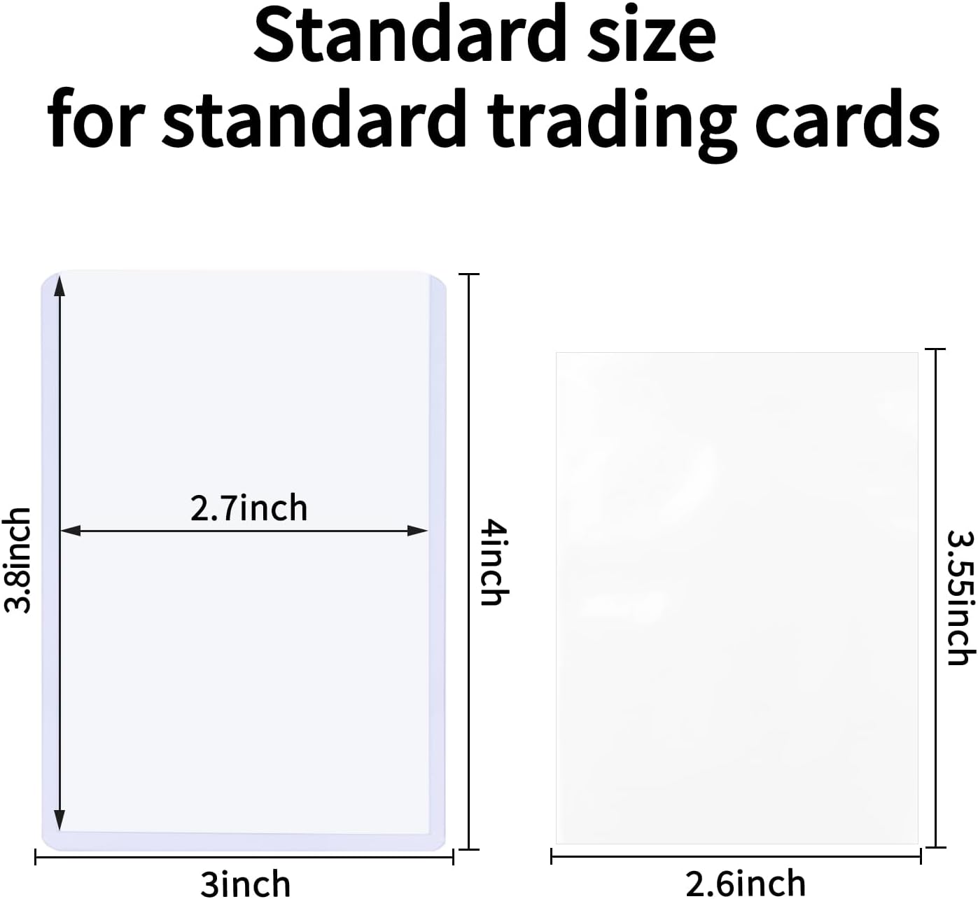 400Pcs Top Loaders for Cards (200Pcs Hard Plastic Card Holders & 200Pcs Penny Card Sleeves) 3" x 4" Toploaders, Card Protector Sleeves for Baseball Football Sports Cards, Standard Trading Cards