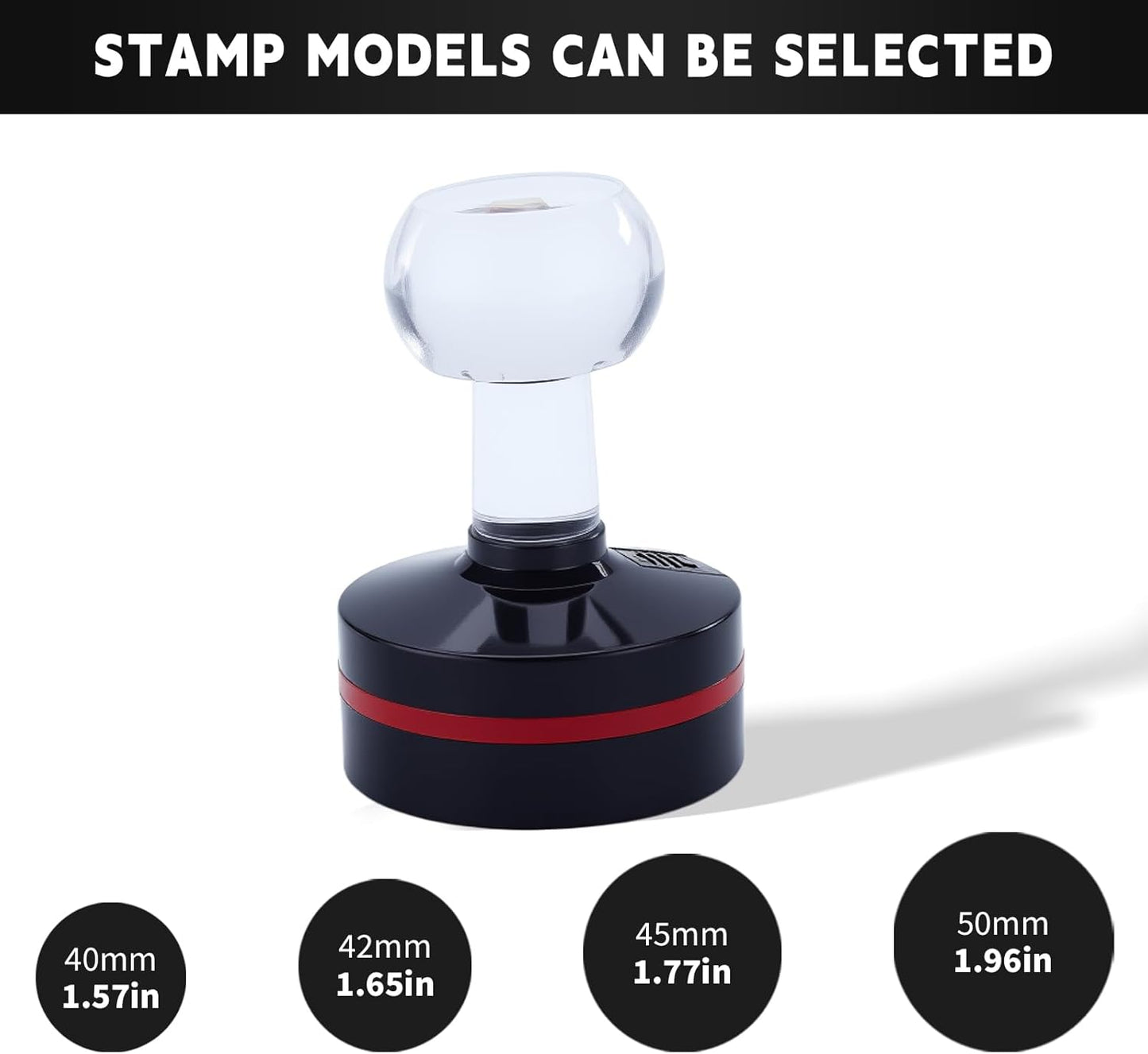 Custom Logo Self-Inking Stamp - Personalized Business Logo & Text Stamper | 5 Sizes | 7 Ink Color Options