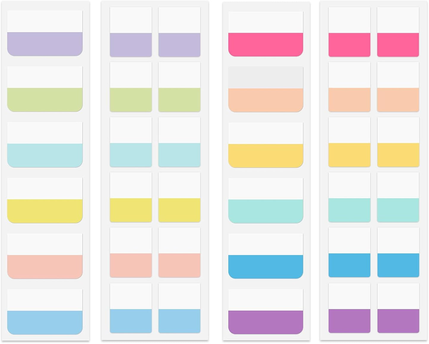 360 Pcs Sticky Index Tabs, Colored Book Sticky Tabs for Notebooks, Repositionable Page Tabs for Notebooks File Classification (1 Inch, 1.8×1 Inch)