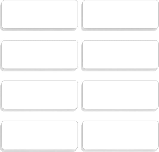 48 Pieces White Magnetic Dry Erase Labels,Real Reusable Strips for Classroom Home Office Garage Refrigerator Blank Writable Erasable Cards Colored Border Name Tags Students Locker Shelf
