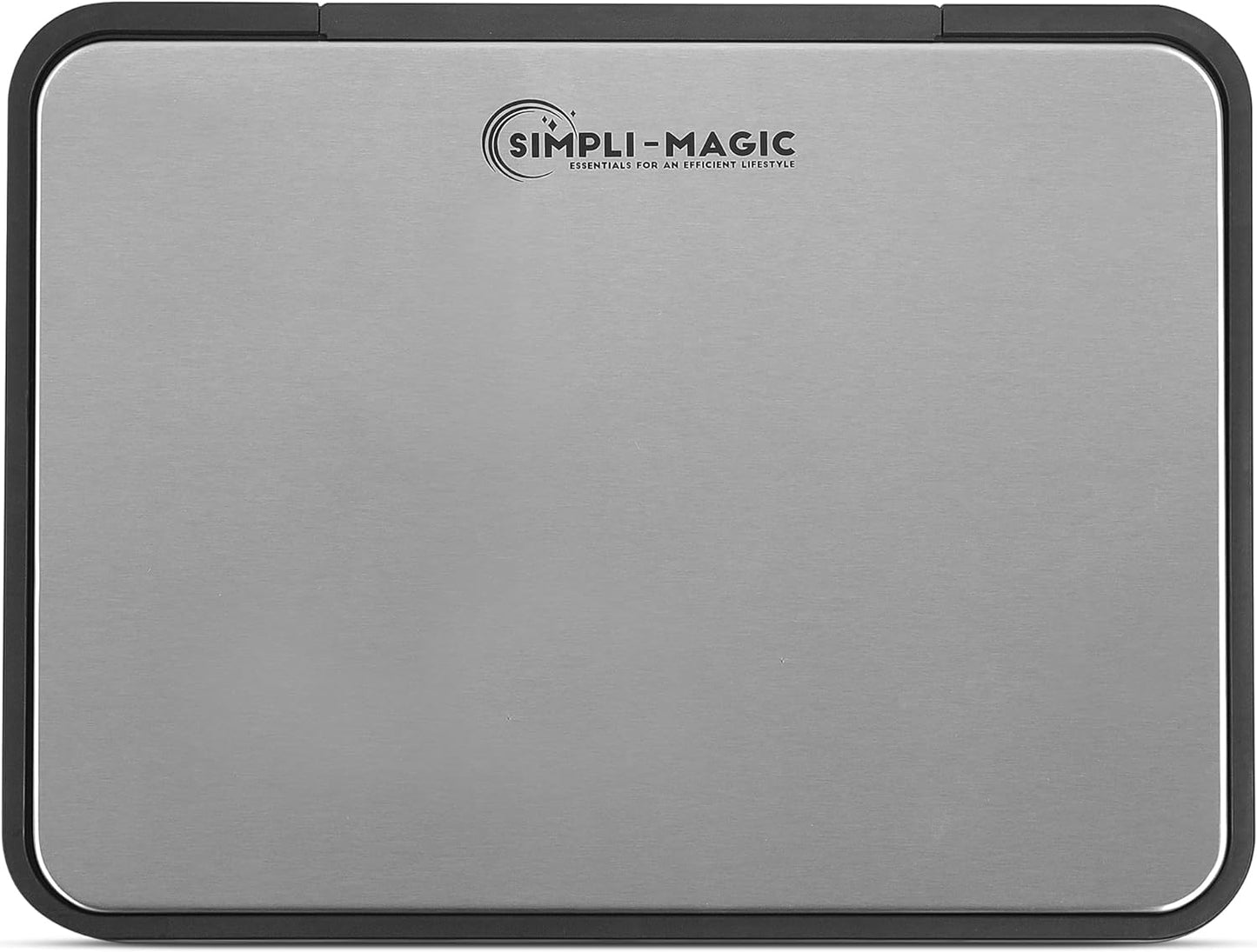 SIMPLI-MAGIC 50 Liter / 13.2 Gallon Soft-Close, Smudge Resistant Trash Can with Foot Pedal and Built in Filter- Stainless Steel, Sleek Finish