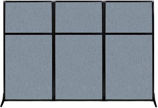 Versare Workstation Partition | Portable Wall Divider | Modern Office Cubicle | Free Standing Privacy Screen | Flexible Work Space | 99" x 70" Powder Blue Fabric Panels