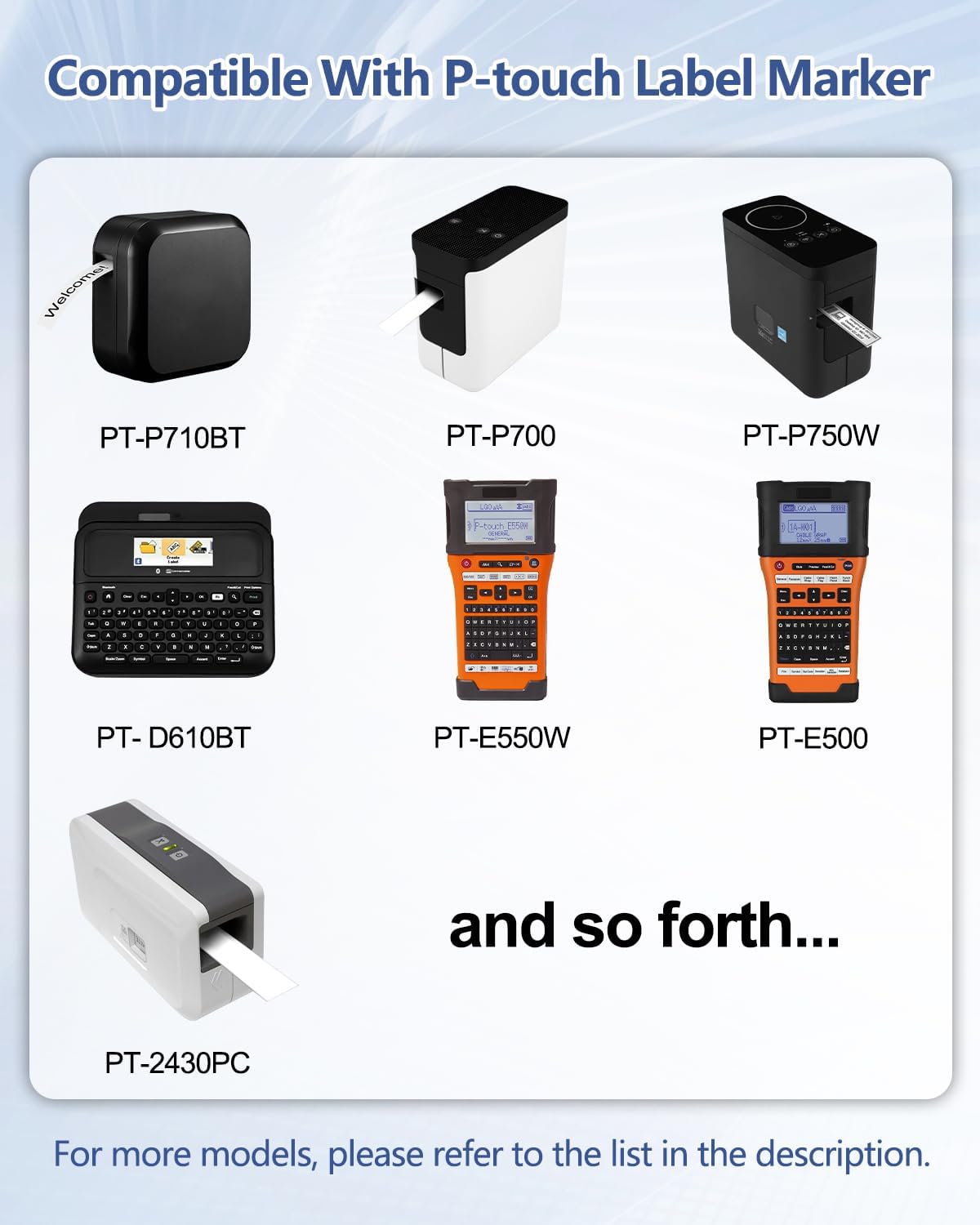 Cruxer 10 Pack Replacement for P-Touch TZe-251 TZ-251 TZe251 Black on White 24mm 0.94 Laminated Label Tape Compatible with Ptouch PT-D600 P700 P750W P710BT 2430PC P900W E500 P950NW Maker