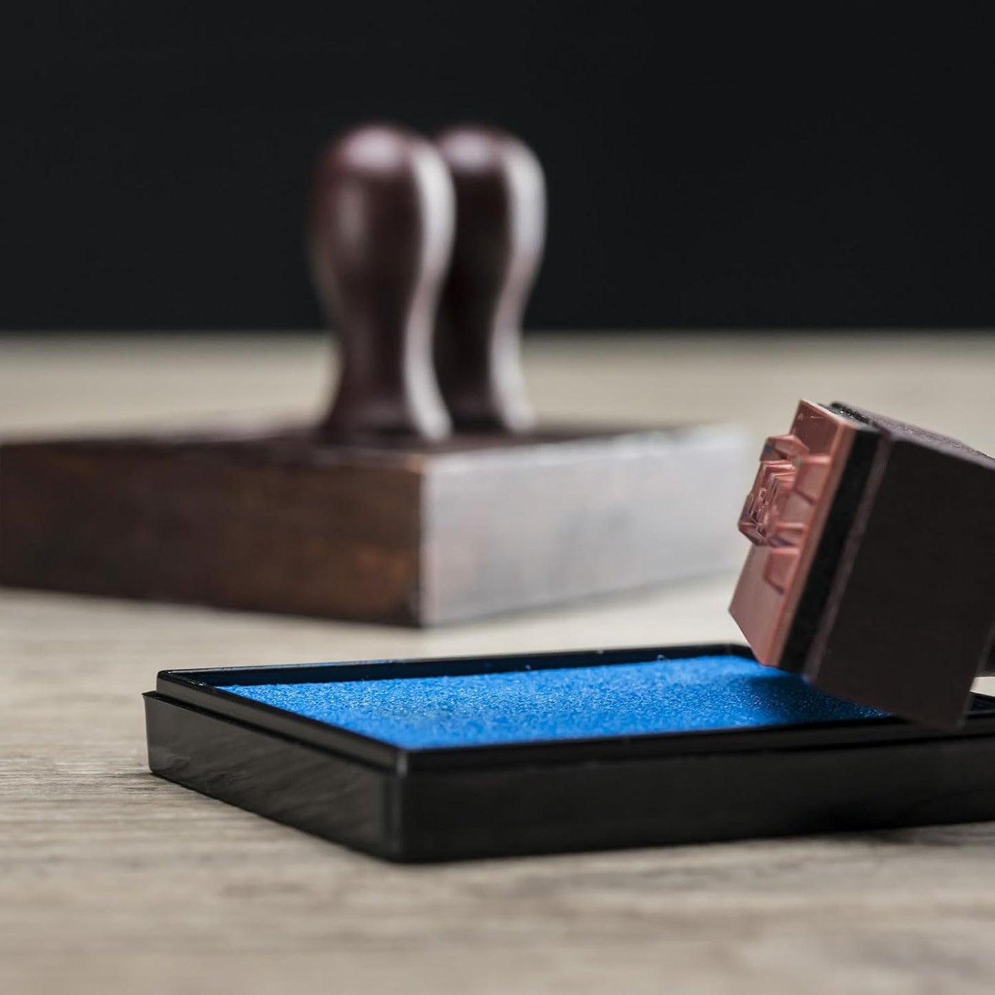 PATIKIL 3"x2" Large Stamp Pad, 2Pcs Washable Craft Ink Pad for Rubber Stamp Card Making Stamping Scrapbook Fingerprint Handprint, Golden/Black