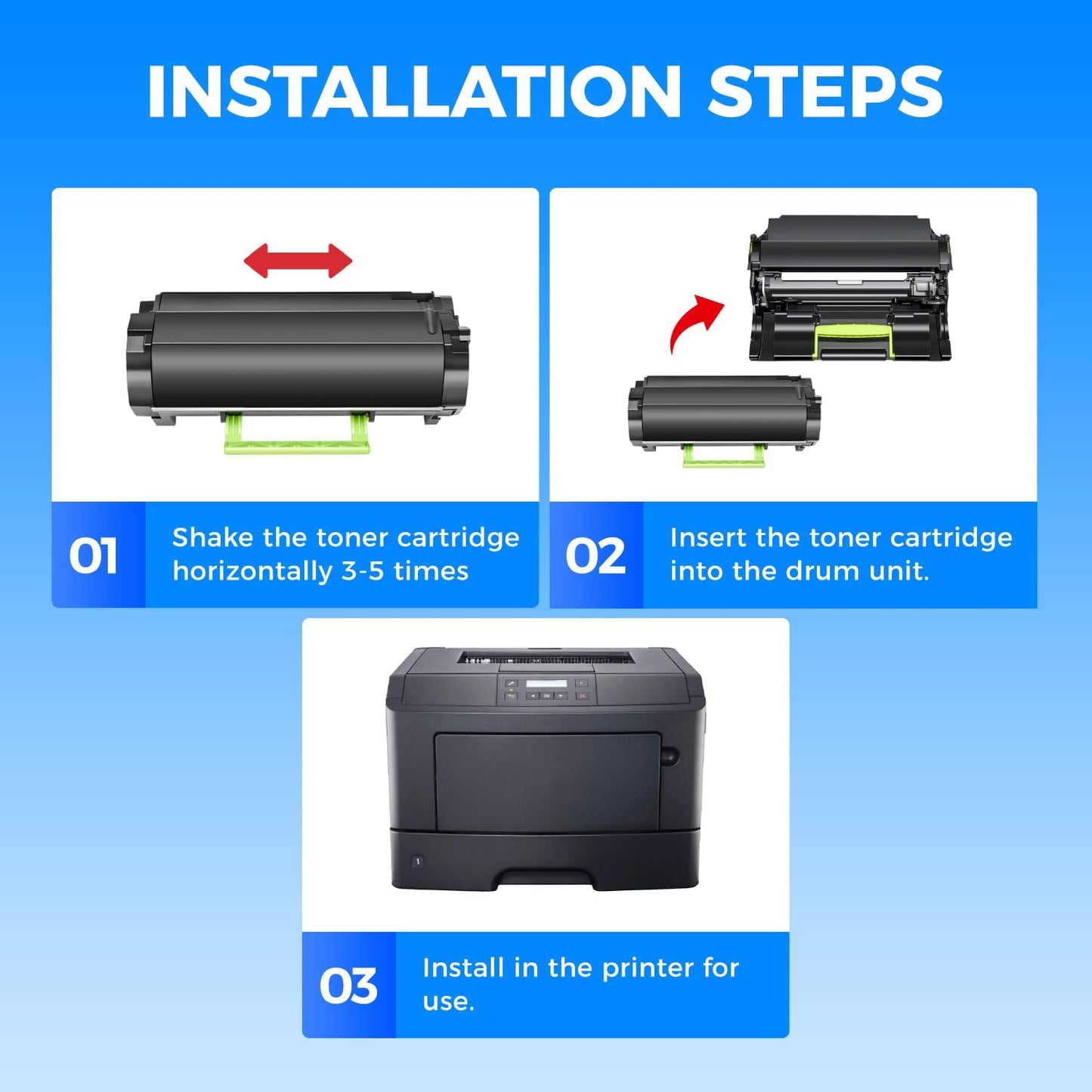 B2360 KVK63 Drum Unit (Not Toner) 1-Pack Replacement for Dell B2360 KVK63 Image-Drum Compatible with Dell B2360 B2360d B2360dn B3460dn B3465dn B3465dnf S2830 S2830dn Laser Printer All-in-One Copier