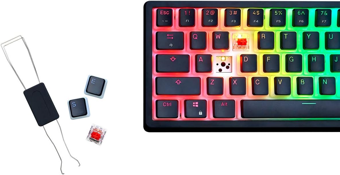 G.SKILL KM250 RGB 65% (67-Key) Mechanical Keyboard, PBT Dual Injection Keycap (Black)