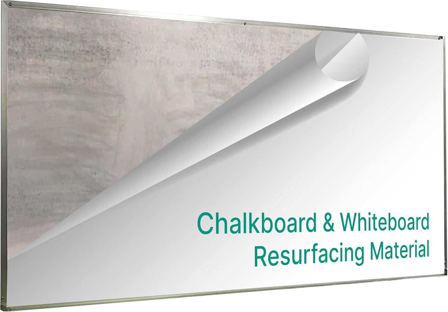 Everase Dry Erase Whiteboard Resurfacing Film Roll (17 ft. x 61") – Peel & Stick, Converts Chalkboards & Stained Whiteboards, Durable, Scratch/Stain-Resistant, Eco-Friendly, Refinish in 30 Mins.