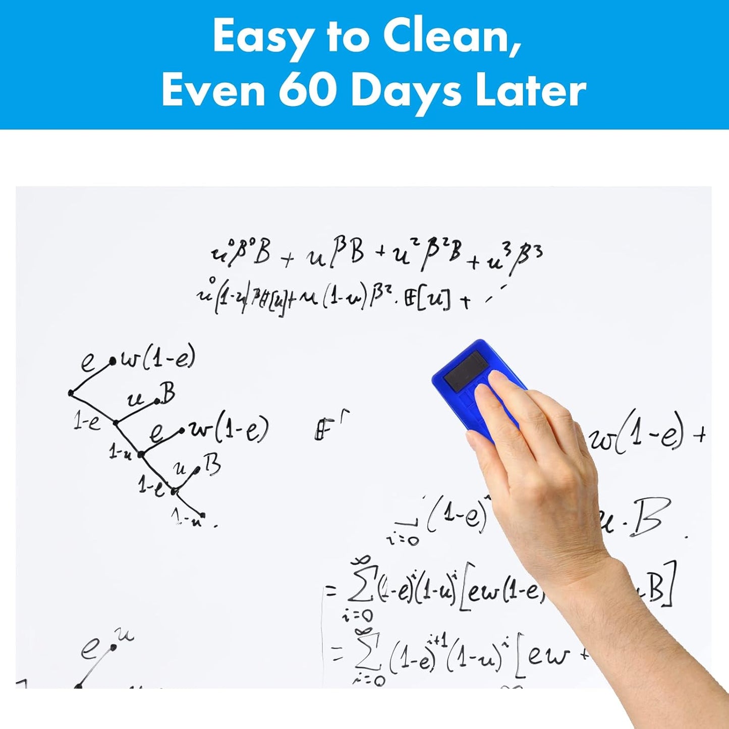 HAMIGAR Magnetic Whiteboard Contact Paper 36" x 48" Dry Erase White Board Sticker for Wall Stick on White Board Peel and Stick Wallpaper Adhesive Poster with Marker, Magnetic Eraser and Magnets