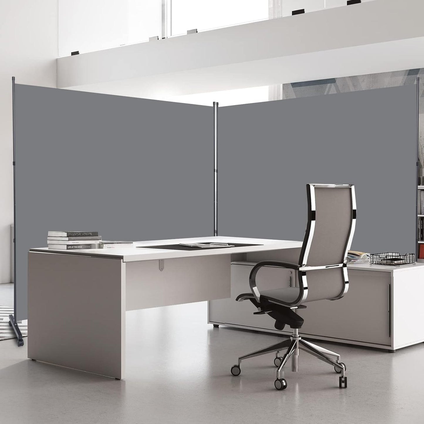 Room Divider Single Panel Privacy Screen W/Wheels, 71'' Wide Portable Room Divider Screen, Upgrade Fabric Wall Divider for Room Separation, Freestanding Partition Room Dividers for Home Office Studio