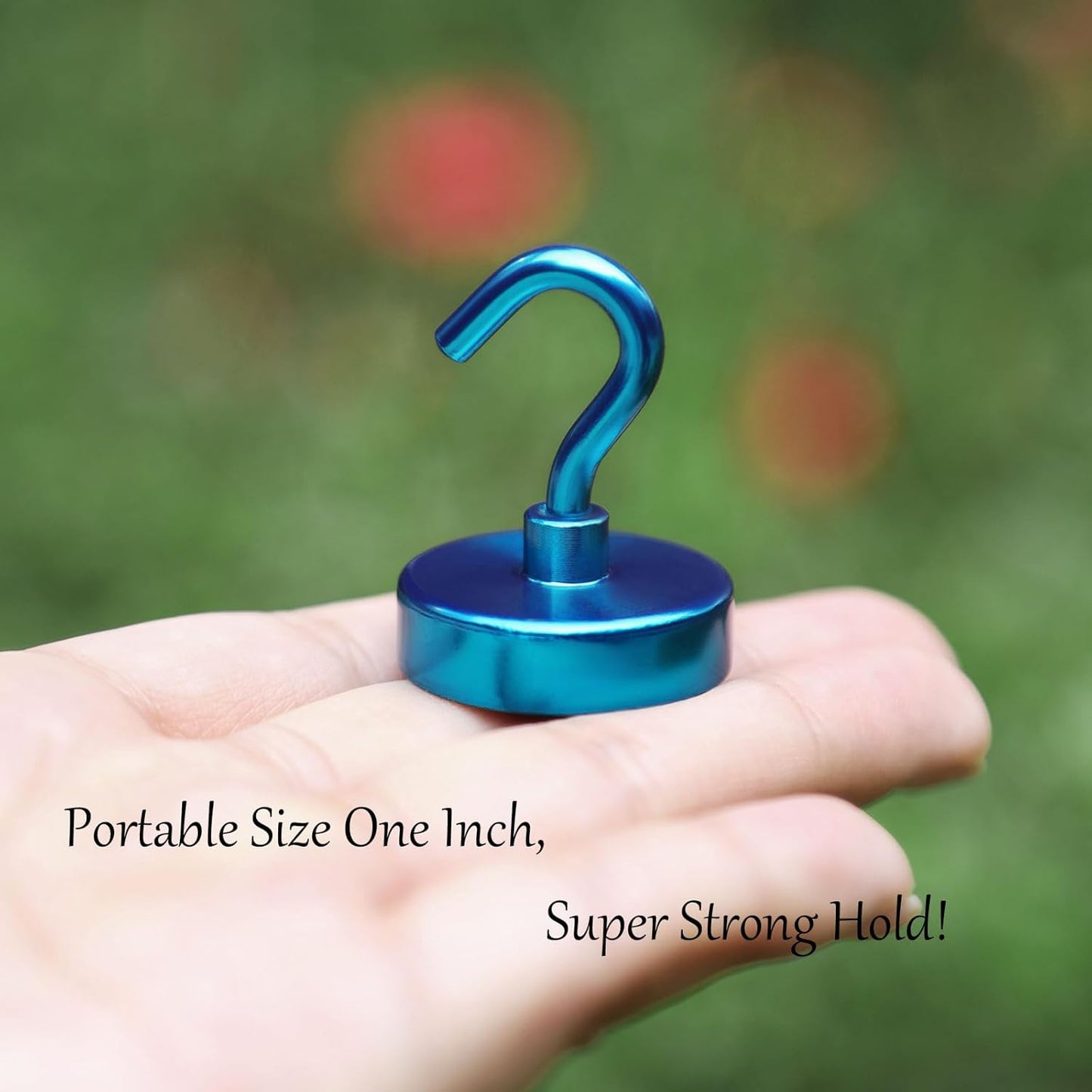 Neosmuk Magnetic Hooks Heavy Duty,Strong Magnet with Hook for Fridge, Super Neodymium Extra Strength Industrial Hooks for Hanging, Magnetic Hanger for Toolbox, Cruise, Grill(RoyalBlue,4 Pack)