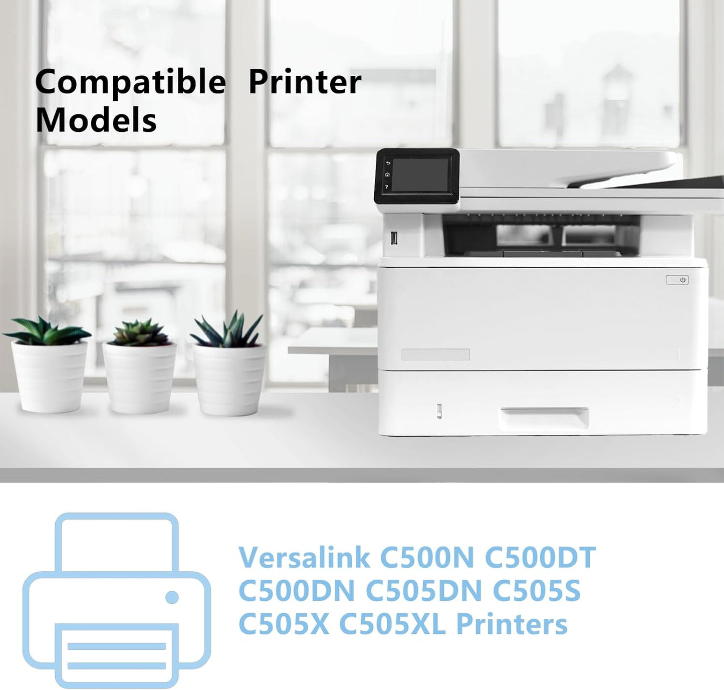 VersaLink C500 C505 Drum Cartridge Replacement for Xerox 108R01484 108R01481 108R01482 108R01483 Drum Unit Compatible for Xerox VersaLink C500N C500DT C500DN C505DN C505S C505X C505XL Printer Drum
