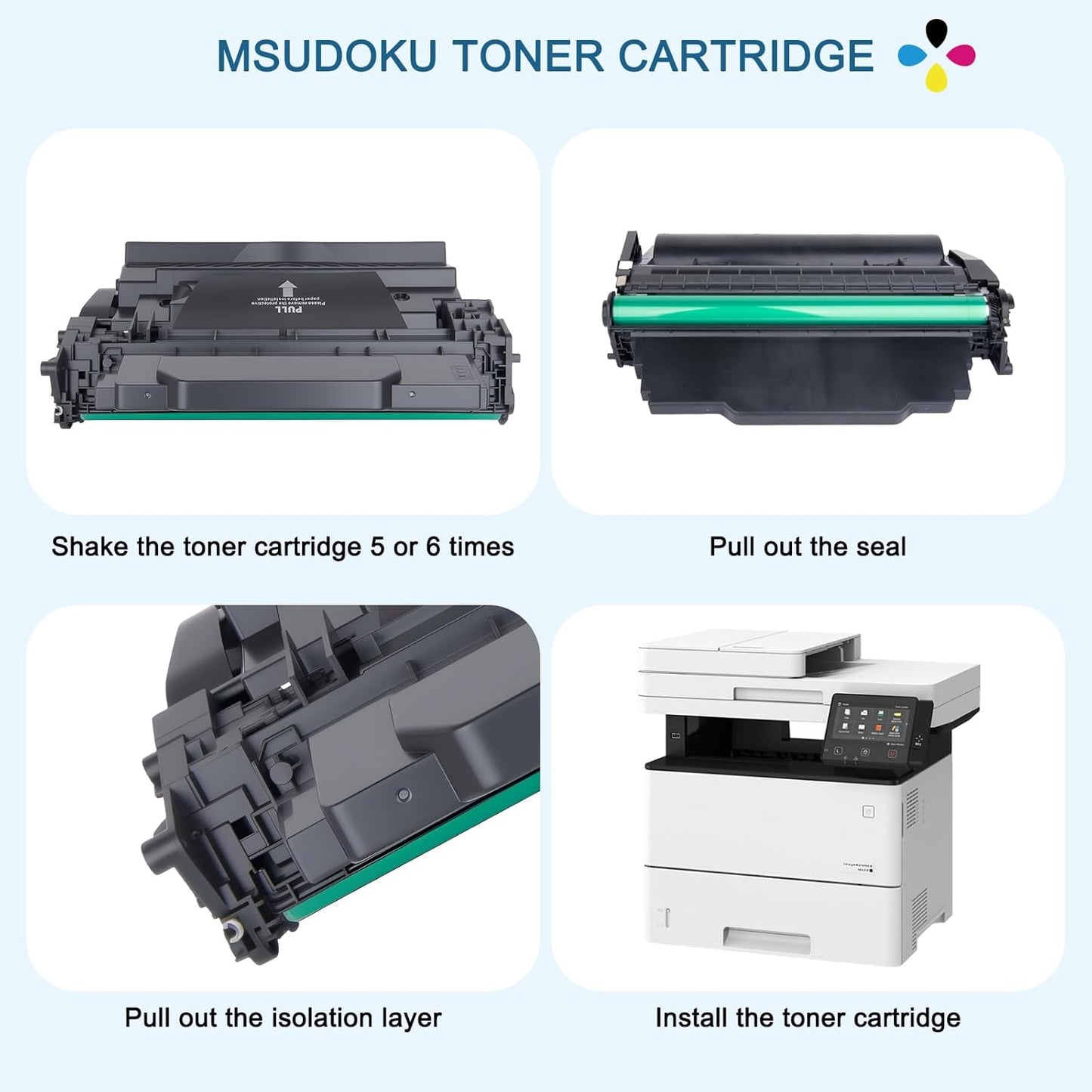 T06 T06L Black High Yield Toner Cartridge with New Chip (3526C001AA) Compatible with Canon imageRUNNER 1643 1643i 1643iF 1643P, imageCLASS X MF1643i II MF1643iF II Printer (1-Pack)