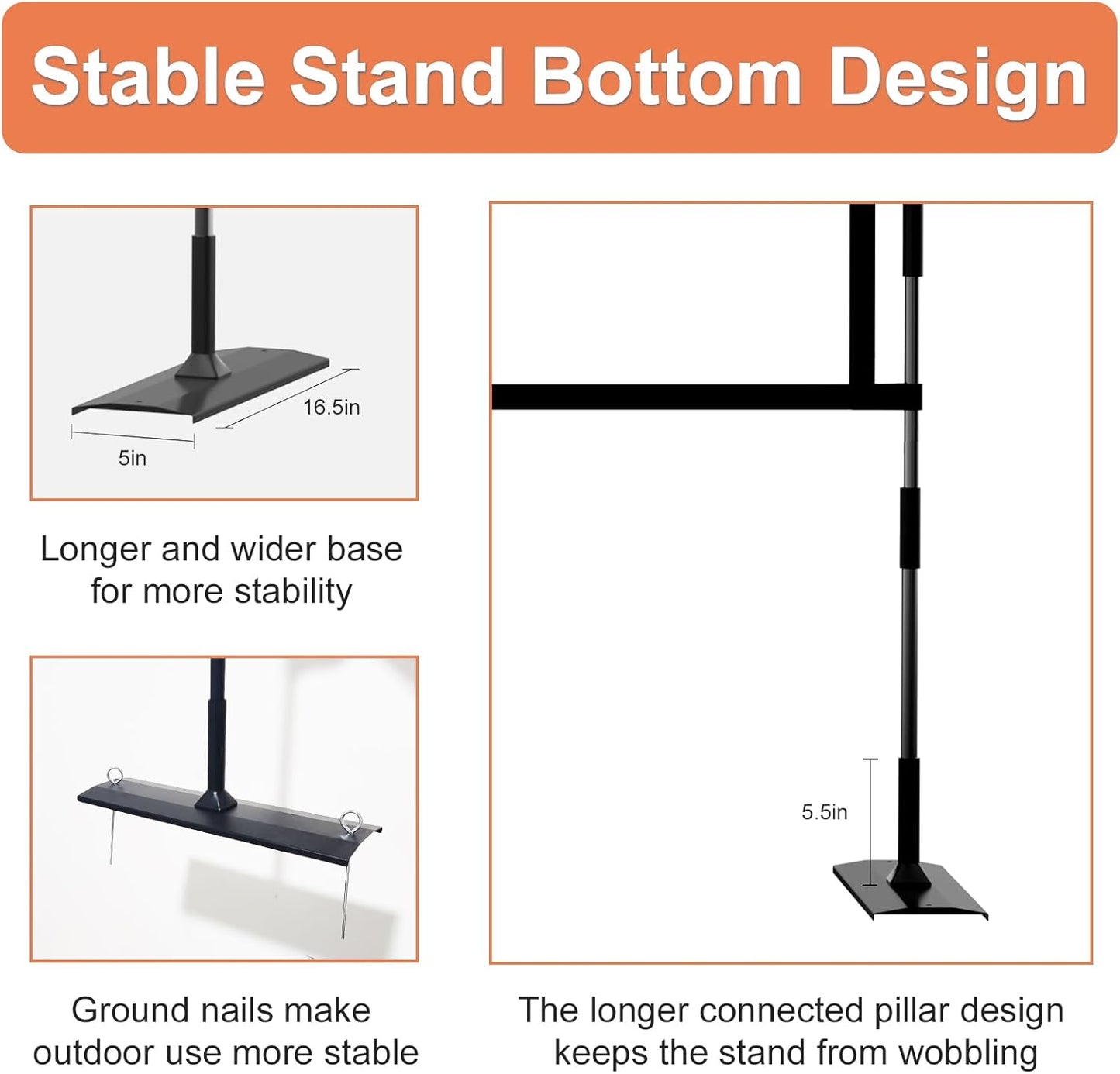 TOWOND Projector Screen and Stand, 120 inch Outdoor Projector Screen Indoor, Portable Movie Screen 16:9 4K Front Rear Projection Screen with Carry Bag Wrinkle-Free Design for Home Backyard Theater