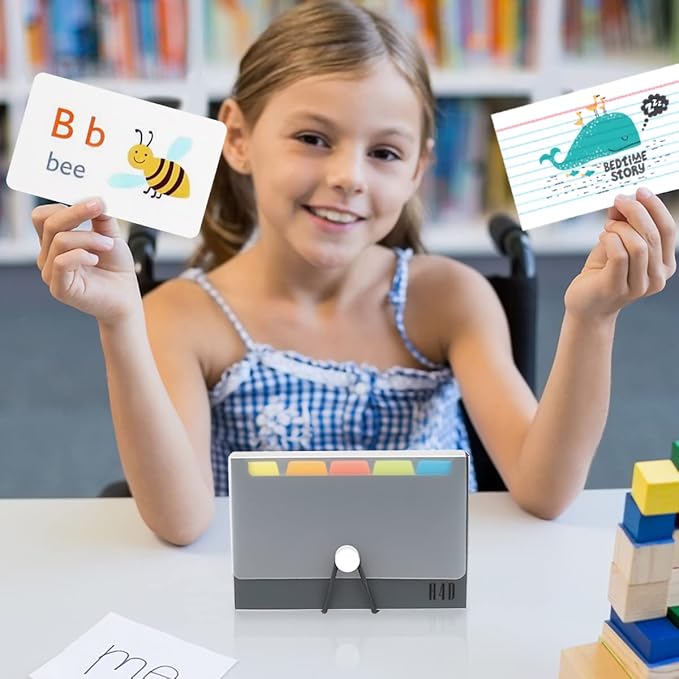 H4D 3x5 Index Card Case with 100 Heavyweight Ruled Index Cards and Dividers, Black