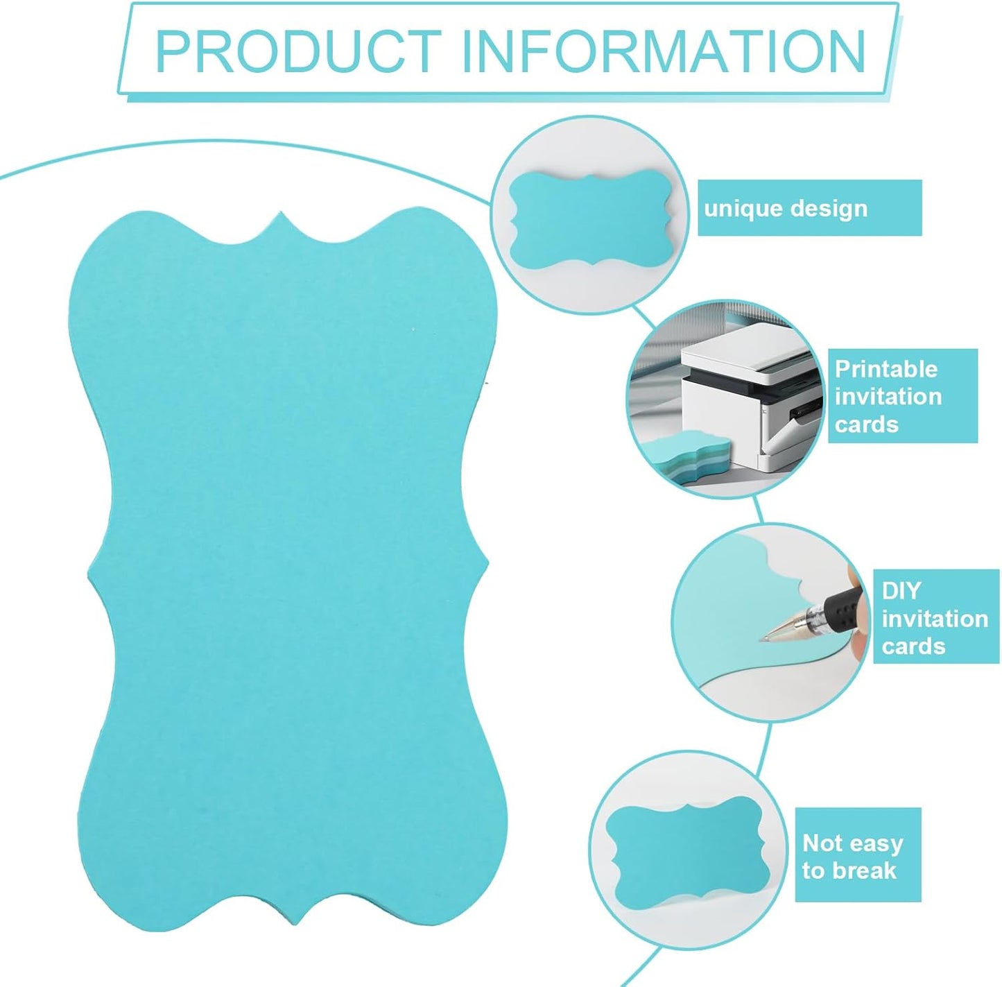 150 Pack Blue Index Cards 3x5 Pretty Blank Note Cards Aqua Cardstock Wedding Index Card Invitation Card Thank You Notes Cards For School Office Studying Kids Nursing Students