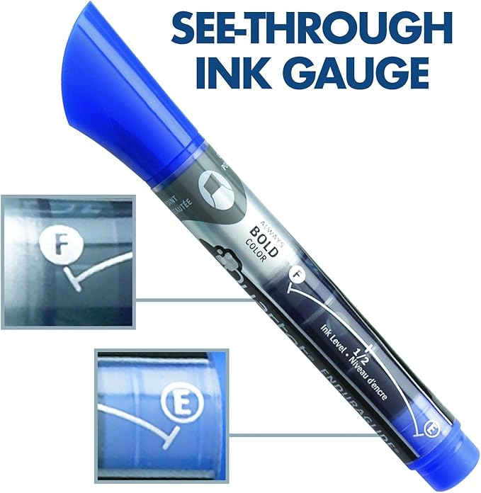 Quartet Dry Erase Markers, Whiteboard Markers, Chisel Tip, Bold Color, EnduraGlide, White Board Dry Erase Pens, Assorted Colors, 12 Pack (5001-20MA)