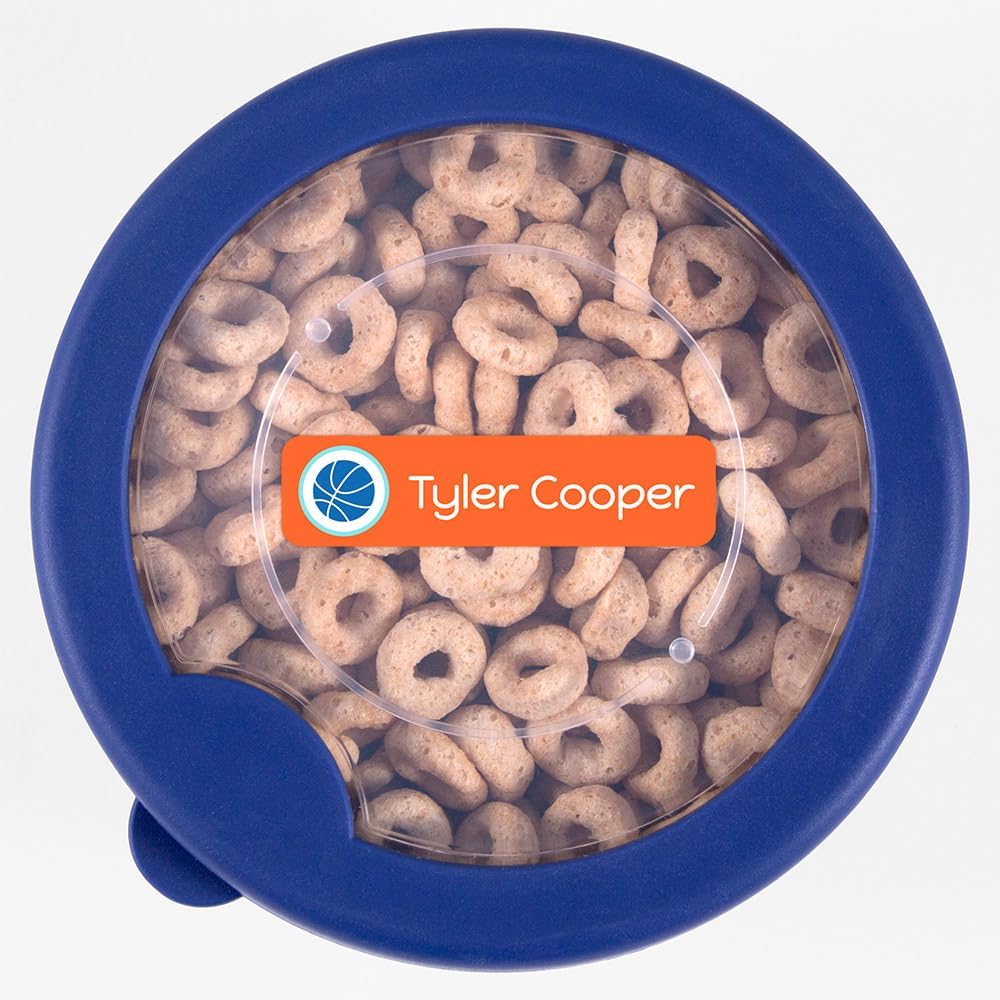 Name Bubbles - Custom Small Rectangle Name Labels For Kids (64 Labels) - Personalized Waterproof Name Stickers for Daycare, Lunch Boxes, Water Bottles, Shoes, School Supplies, & Camp (Basketball Icon)