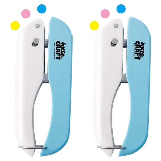 UCEC Handheld Hole Paper Punch, 1/4 Single Hole Punch One-Hole Punch, Small Hole Puncher for DIY Scrapbook Craft Paper Tags Clothing Ticket Tool (2 Pack)